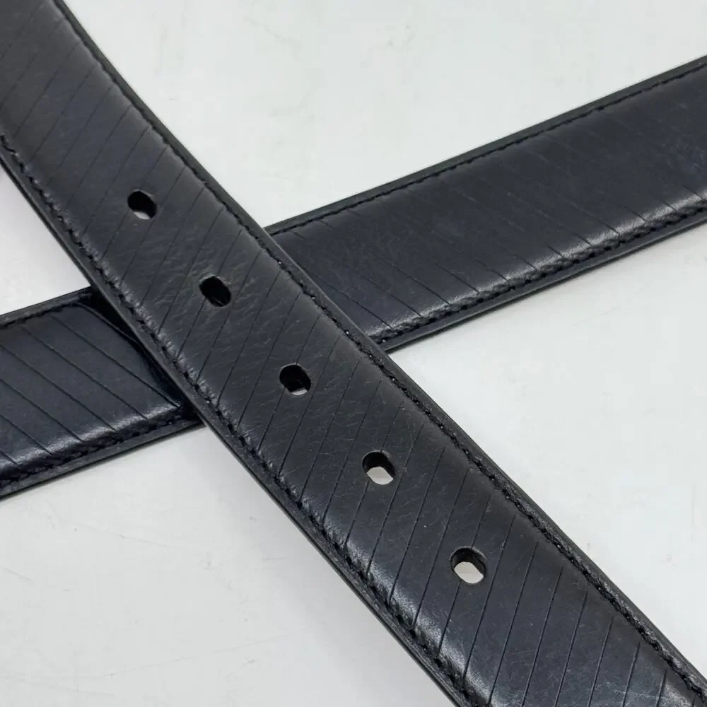 VENETA CINTURE PELLETERIA ARTISTICA Men's Black Italian Leather Belt